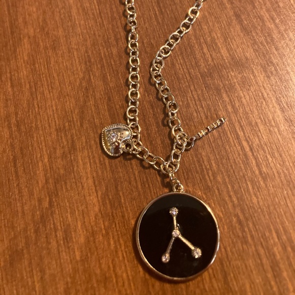 No Boundaries Gold and Black Cancer Zodiac Charm Necklace - Picture 1 of 5